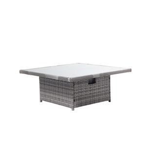 Viana salon de jardin 6 places gris