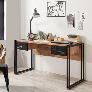 Skirv - bureau industriel avec tiroirs