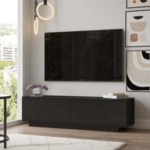 Meli meuble tv design noir 140cm