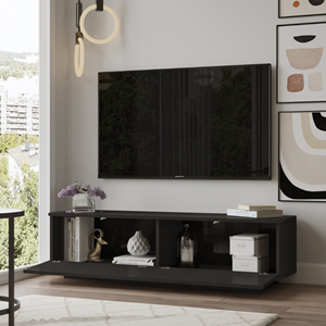 Meli meuble tv design noir 140cm