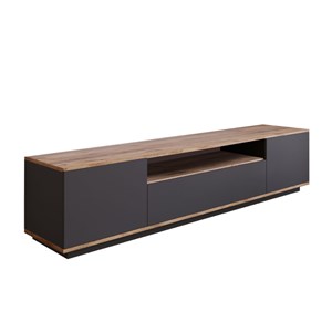 Tyro meuble tv gris et bois 180 cm