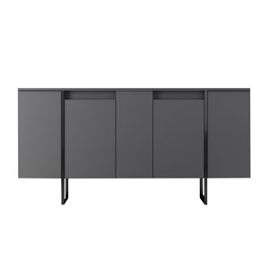 Boras buffet design noir 4 portes