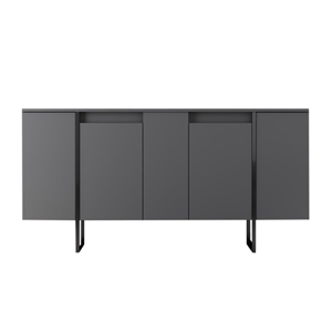 Boras buffet design noir 4 portes