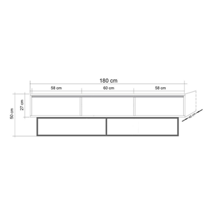 Haye meuble tv industriel avec tiroirs