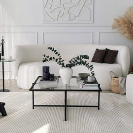 Limp table basse design noire en verre