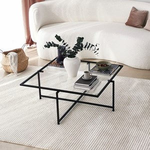 Limp table basse design noire en verre