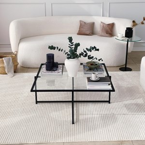 Limp table basse design noire en verre