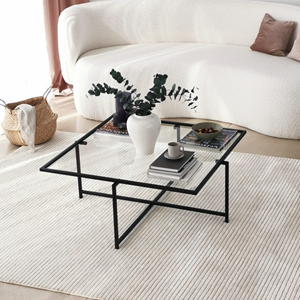 Limp table basse design noire en verre