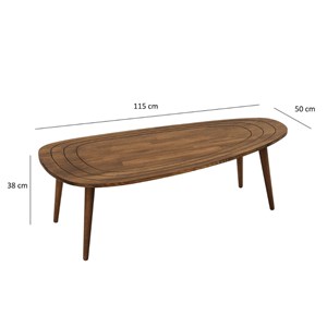 Rana table basse bois foncé