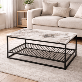 Marbel table basse effet marbre