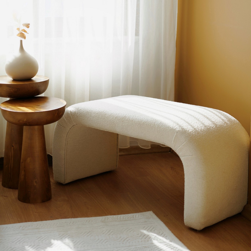 Johnson banc bouclettes blanc