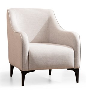 James fauteuil en tissu blanc cassé