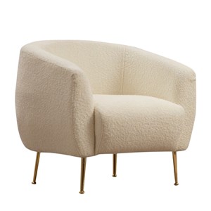 Garcia fauteuil bouclettes rond crème