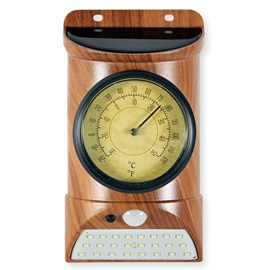 Lampe led solaire 28 led, détecteur mouvement, thermomètre, jardin