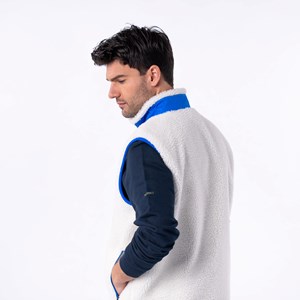 Veste sherpa sans manches mixte ivoire XS