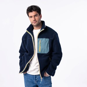 Veste sherpa mixte marine XL