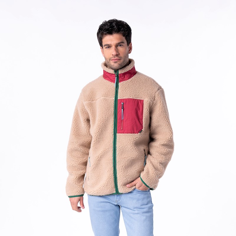 Veste sherpa mixte naturel