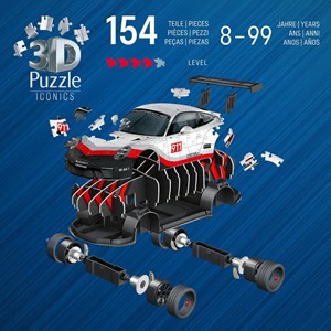 Puzzle 3d porsche 911 gt3 cup 108 pcs
