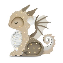 Lampe veilleuse dragon brun