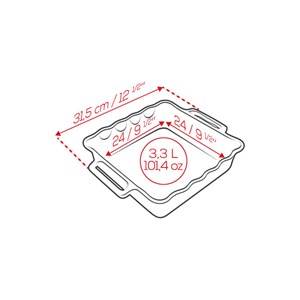 Délices plat céramique four carré