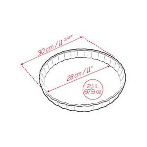 Délices moule à tarte festonné rouge
