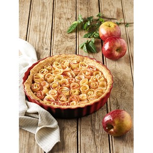 Délices moule à tarte festonné rouge