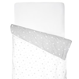 Housse couette bébé coton stella blanc
