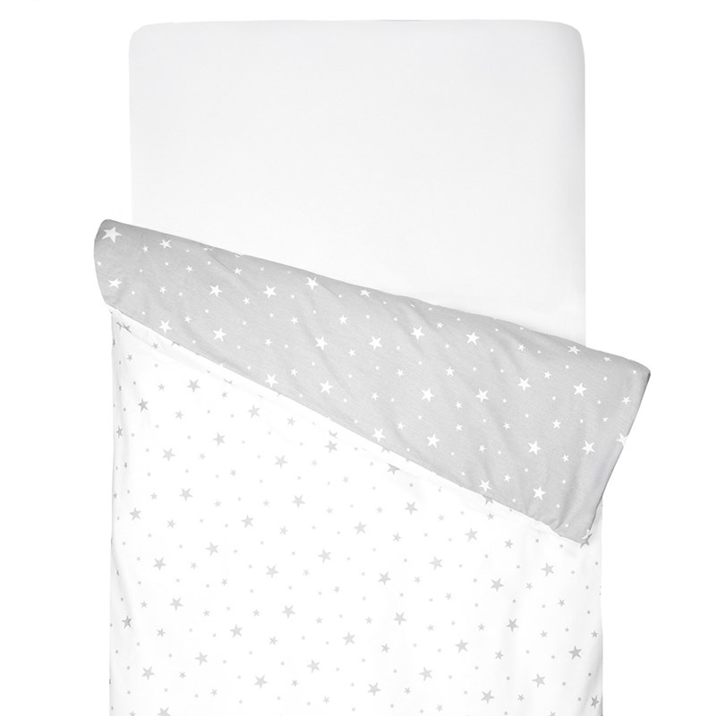 Housse couette bébé coton 2 faces blanc