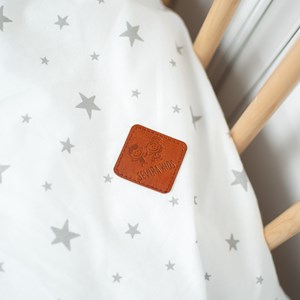 Housse couette bébé coton stella blanc