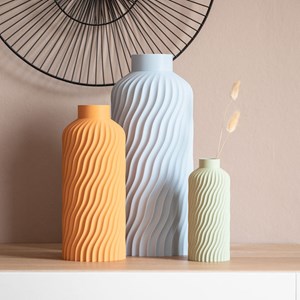 Vase océan - 23cm - bleu pastel