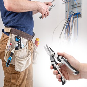 Ciseaux multifonctions - coupe, dénude et sertit les câbles - acier crv60