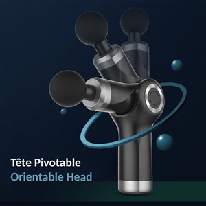 Pistolet de massage fishtec musculaire pivotable 90° sans fil