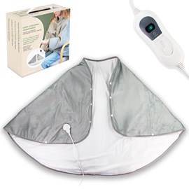 Cape chauffante xxl velours, 3 niveaux 35-45°c, 150x90 cm