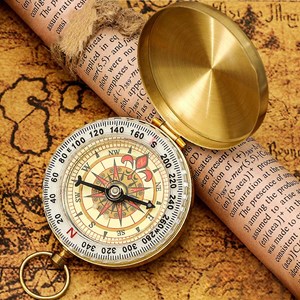 Boussole fishtec phosphorescente gold