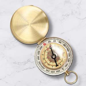 Boussole fishtec phosphorescente gold