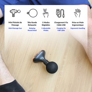 Pistolet de massage - compact et rechargeable