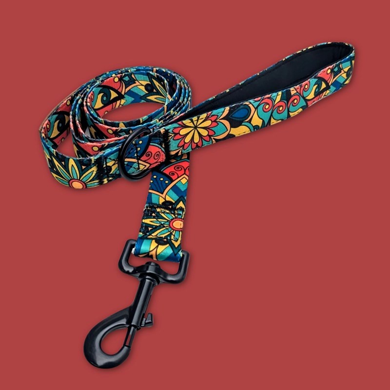 Goofy Goldens - Laisse pour chien mandala - m