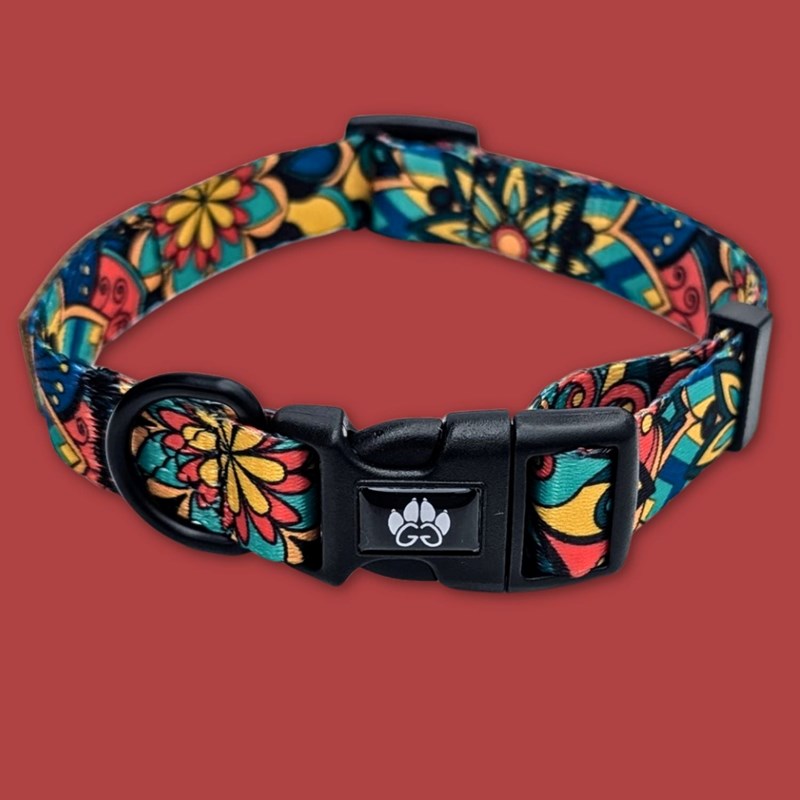 Goofy Goldens - Collier pour chien mandala - m