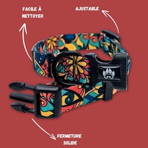 Collier pour chien mandala - m