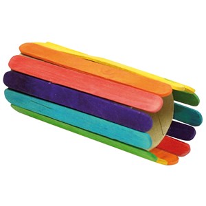 Bâtonnets bois colorés, petit modèle