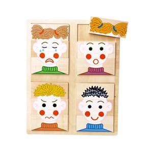 Puzzle visages, les émotions