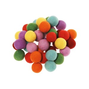 Pompons colorés, petit modèle