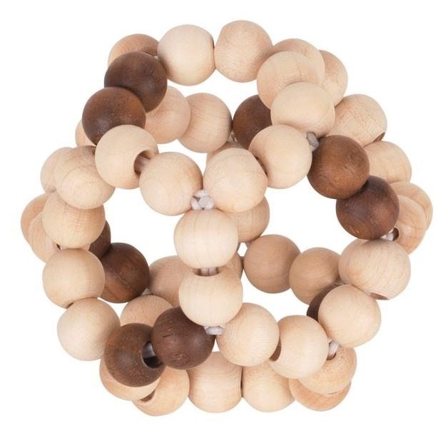 Goki - Hochet balle élastique nature