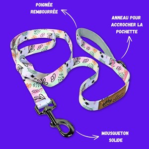 Laisse pour chien pastel - l