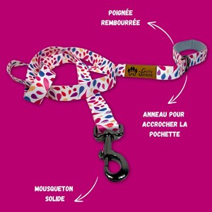 Laisse pour chien pétales - l