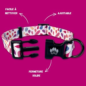Collier pour chien pétales - m