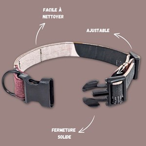Collier tissu pour chien automne - s