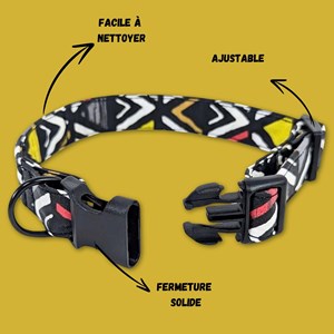 Collier tissu pour chien aztèque - s