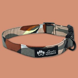 Collier tissu pour chien nature - l