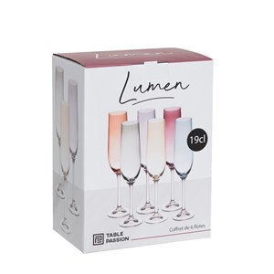 Lot de 6 flûtes lumen 19 cl